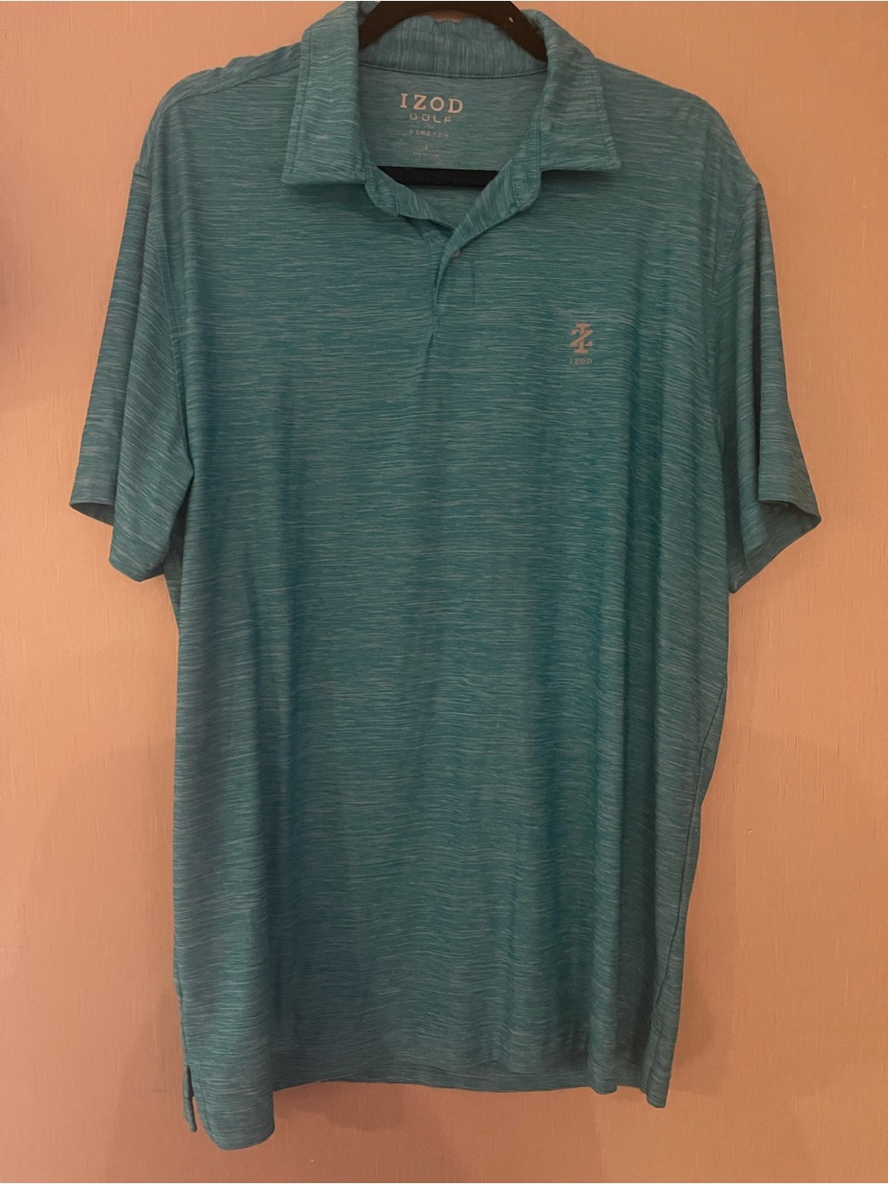 IZOD golf large dri fit Men’s Teal blue Performance Polo Shirt